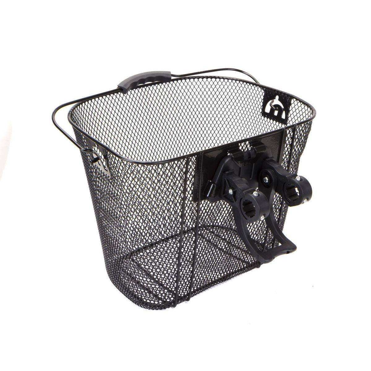 Panier Vélo Avant Klickfix Unilux - Noir - 35x25x26 Cm - Maille étroite - NEUF