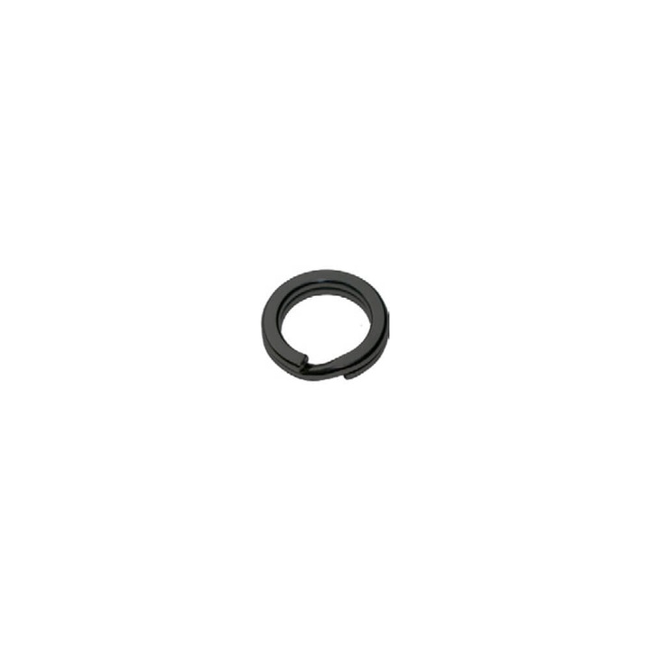 10 darabos osztott gyűrűs készlet Kamatsu Split Ring Hyper Strong rozsdamentes acél K-2199, 3mm, ellenállás 10kg, szín FeketeNikkel