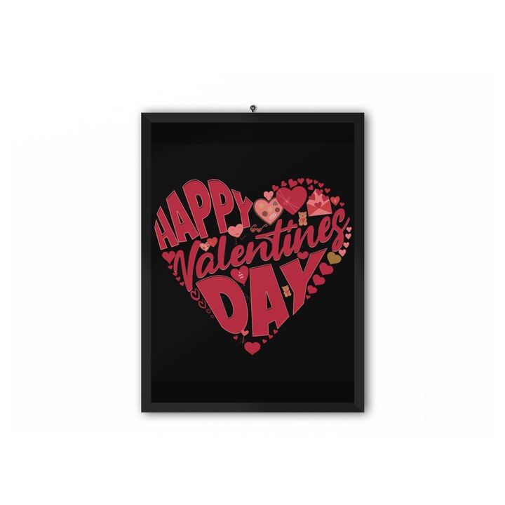 Картина Pimpom, Печат Върху Фото Хартия, Happy Valentines Day, 210 × 297 мм, Многоцветен