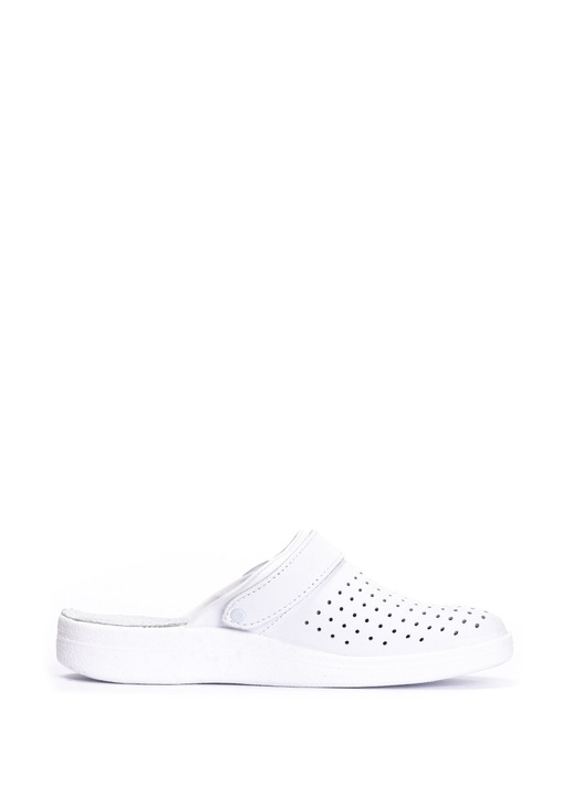 Медицинско сабо кожено Tellus, Бял, 37