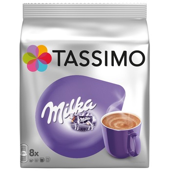 Capsule ciocolata calda, Jacobs Tassimo Milka, 8 bauturi x 225 ml, 8 capsule Capsule ciocolata calda, Jacobs Tassimo Milka, 8 bauturi x 225 ml, 8 capsule