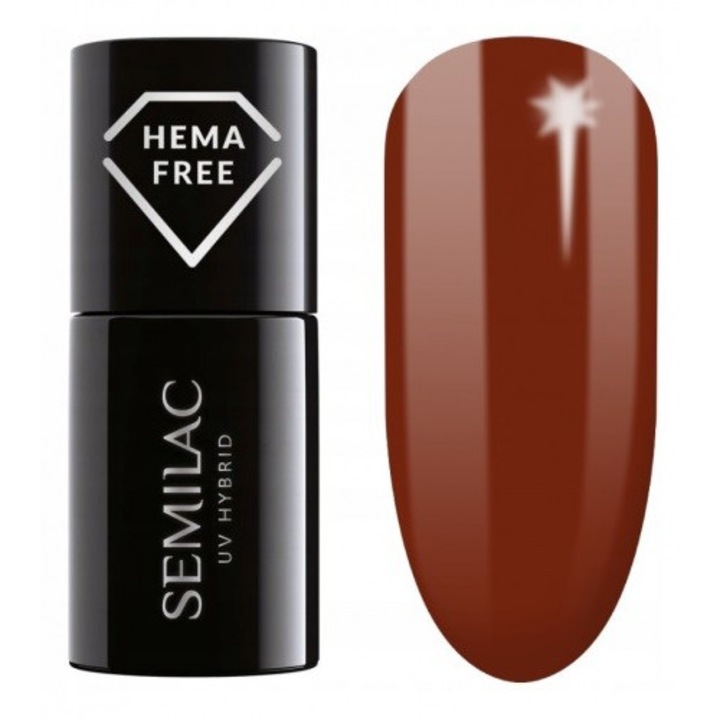 Lac hibrid, Semilac, Nuanta 418 Red Hot Beach, 7ml