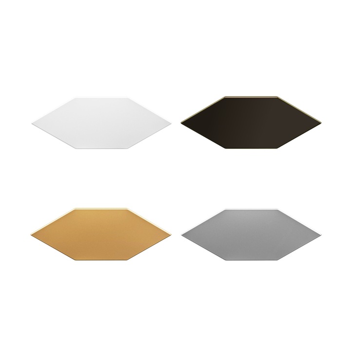 Set panouri decorative de perete 3D Wall MABEL, Multicolor, 4 buc