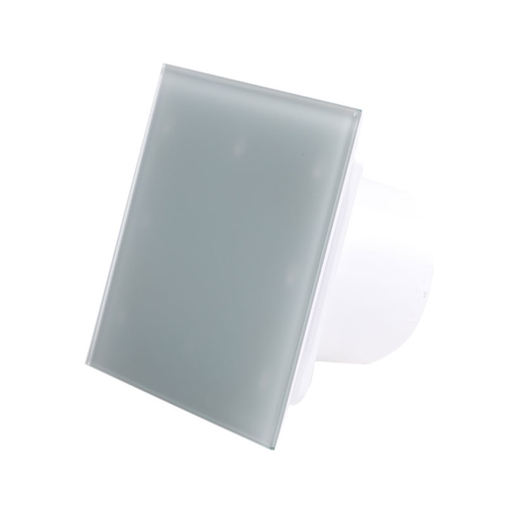 Ventilator baie White Glass Premium AWENTA, Silent Low 32 dB, tip de perete, Ø 125, 145 m³/h, 9W, ABS ECO, rulmenti Extra Long, UV protect