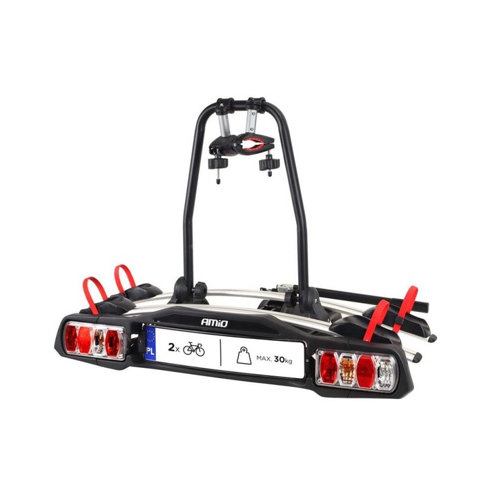 Tartó 2 kerékpárhoz, autóhorog TBC-01/4 02582 Amio