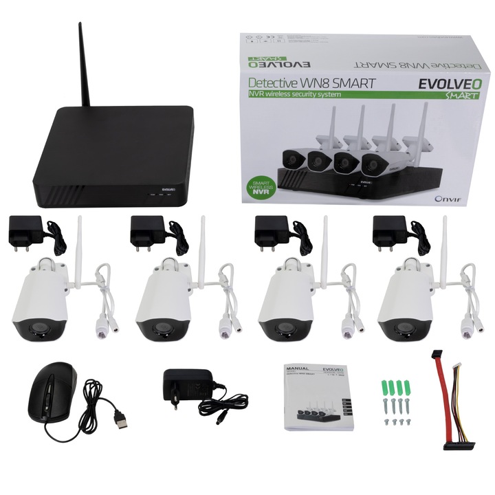 Sistem de camere fara fir EVOLVEO Detective WN8 SMART