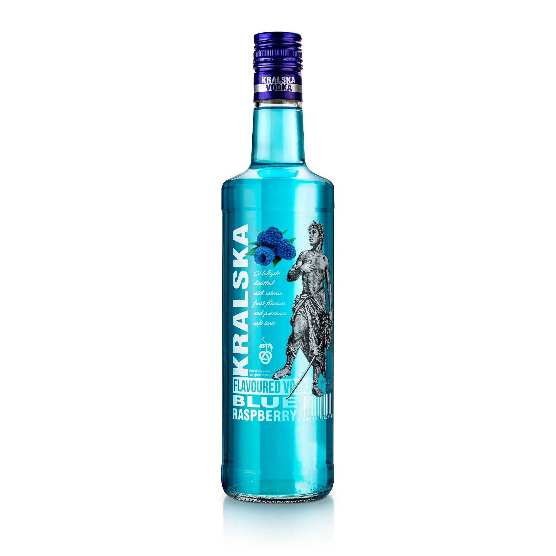 Синя водка KRALSKA Blue Raspberry, 37,5%, 0.7L - eMAG.bg