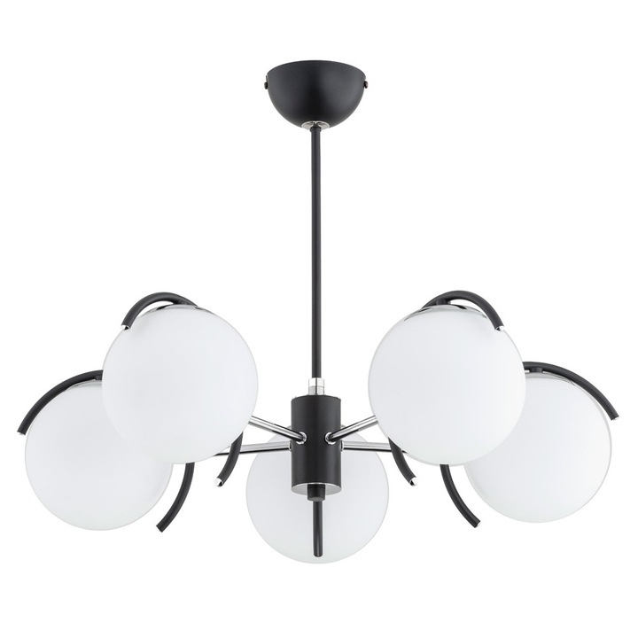 Lustra, Alfa, Metal, E27, Negru