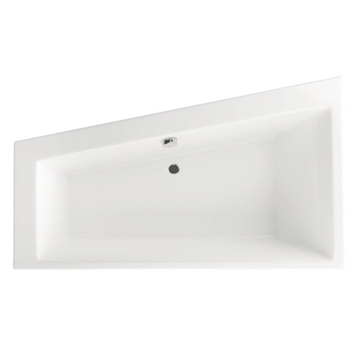 Cada de Baie Asimetrica pe Colt Radaway Palea, 170x100,5x48,50 cm, Colt Stanga, Acril, Alb, WA1-34-170x100L