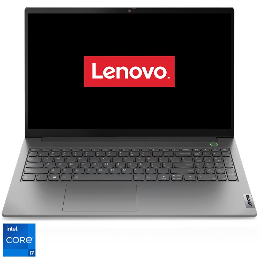 Laptop Lenovo ThinkBook 15 G4 IAP cu procesor Intel® Core™ i7-1255U pana la 4.7GHz, 15.6 , Full HD, IPS, 8GB Soldered DDR4-3200 + 8GB SO-DIMM DDR4-3200, 1TB SSD, Intel® Iris® Xe Graphics, No OS, Mineral Grey