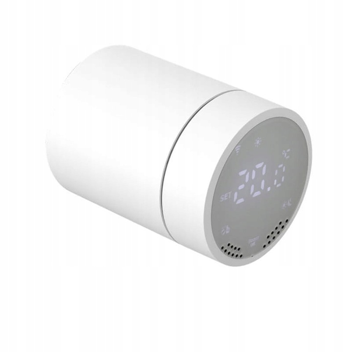 Cap termostatic inteligent pentru calorifer, Automat-on, Zigbee/WiFi, Alb
