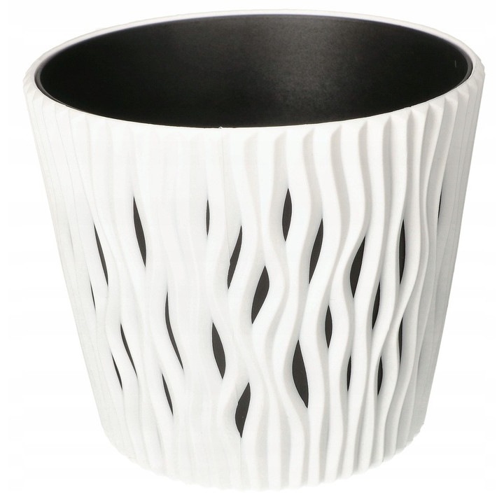 Ghiveci, Kotarbau, Plastic, 130x115mm, Alb