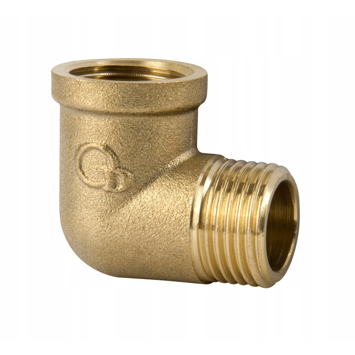 Könyök, gyémánt, 2", sárgaréz, arany