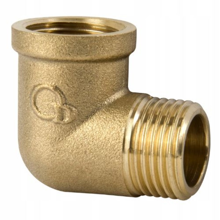 Könyök, gyémánt, sárgaréz, 3/4 hüvelyk, arany