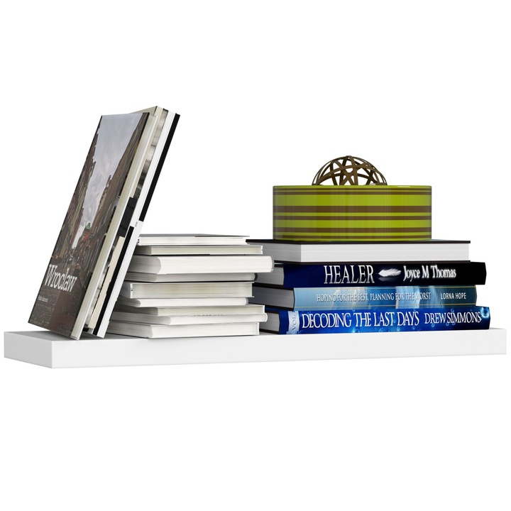 Рафт, Мебелна фабрика Акорд, ПДЧ, 60 х 20 см, Бял