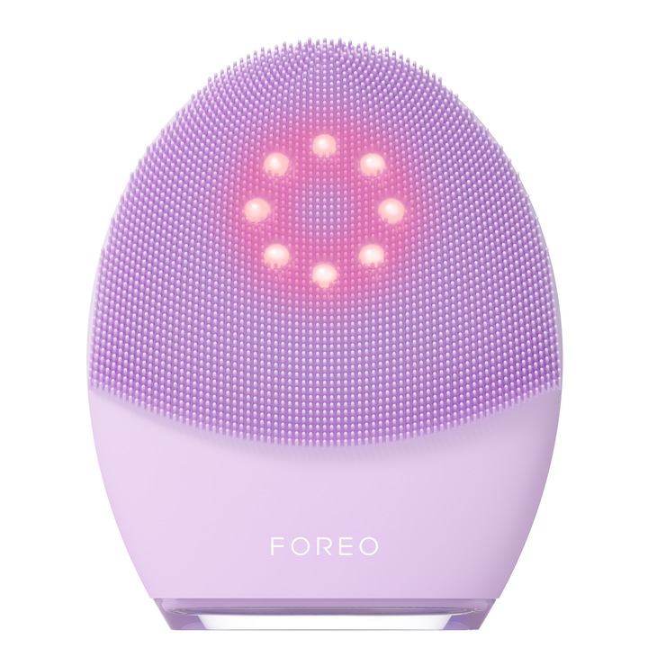 Dispozitiv de curatare LUNA™ 4 plus incalzit cu infrarosu apropiat si lumina rosie cu LED, cu masaj de tonifiere cu microcurent pentru pielea sensibila