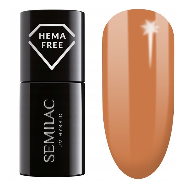 Lac hibrid, Semilac, Nuanta 416 Golden Hour Orange, 7ml