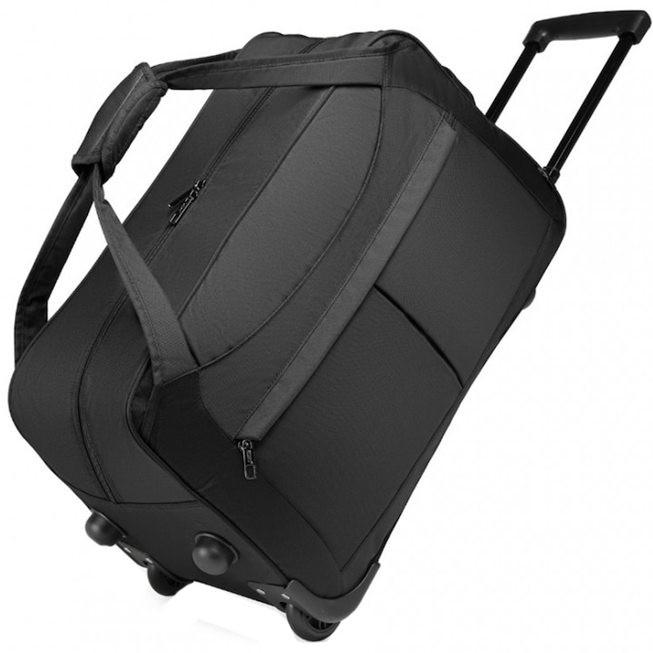 Сгъваема полиестерна пътна чанта KONO EQ2235BK, Черен