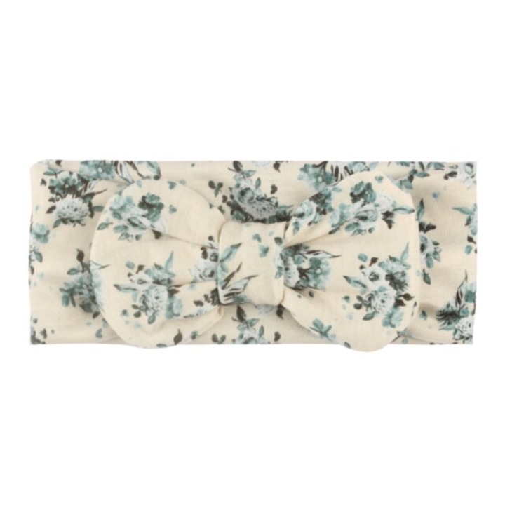 Bentita crem cu model floral, 18x8 cm