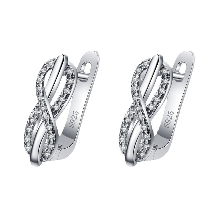 Обеци, Сребро S925, 0.8см