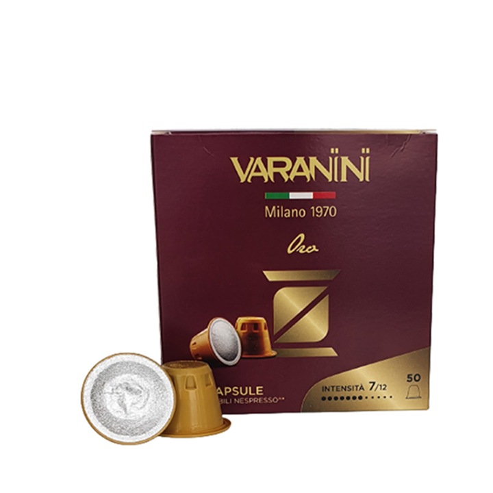 Capsule cafea, Varanini Oro, compatibile cu NESPRESSO, 50 capsule/cut