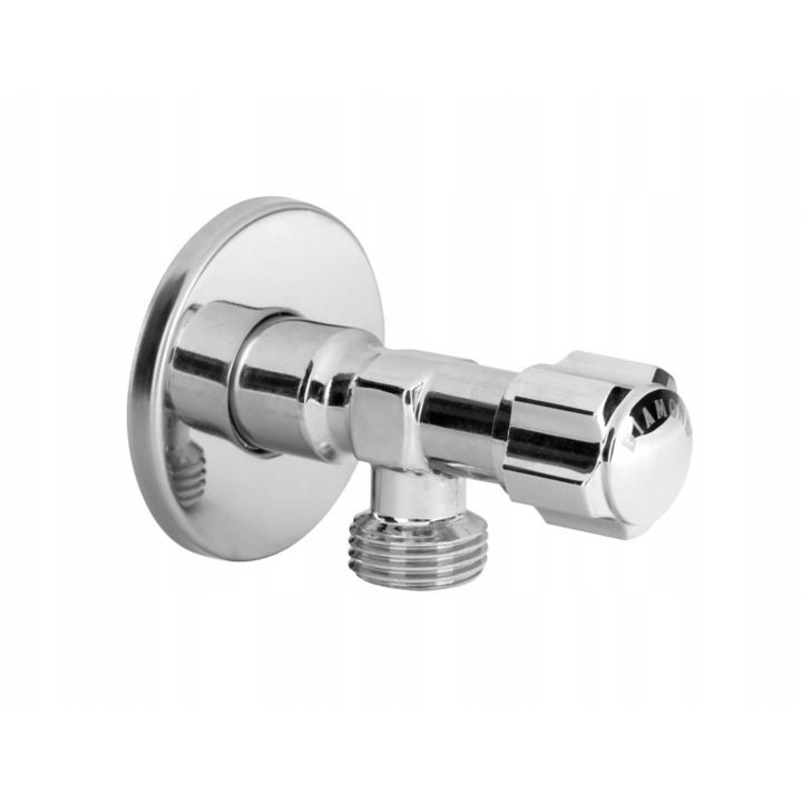 Клапан, Диамант, Месинг, 0.5 x 0.5 инча, Сребърен