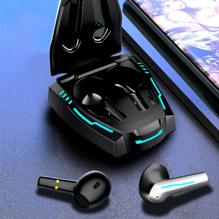 Casti pentru gaming, STELS, MD157, True Wireless, Bluetooth, Touch Control, Gri