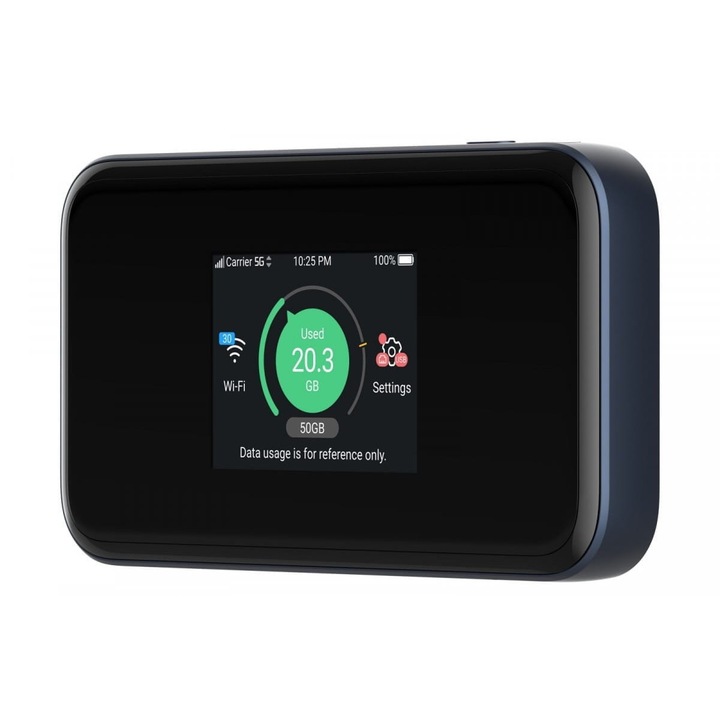 Рутер ZTE MU5001, Безжичен, Wi-fi 6, USB 3.1, Черен