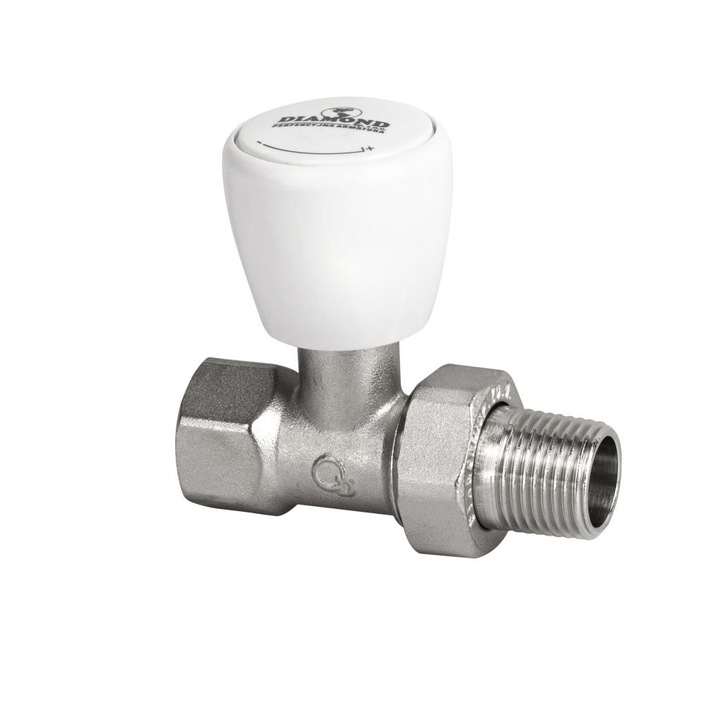 Valva radiator, Diamond, Alama, 1/2 inch, Argintiu