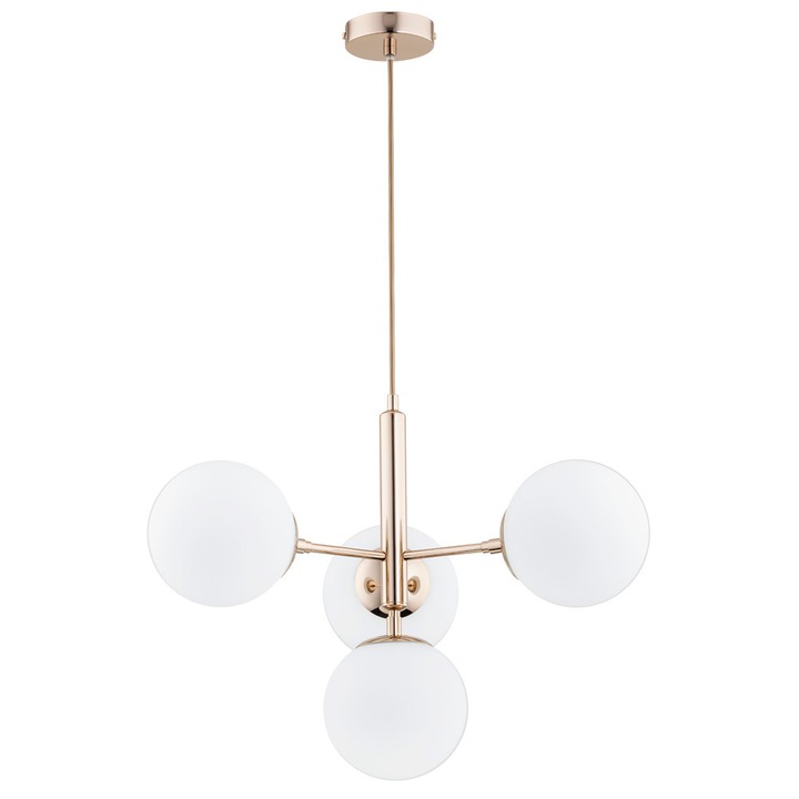 Полилей Alfa, Метал, E27, Бял/Златист