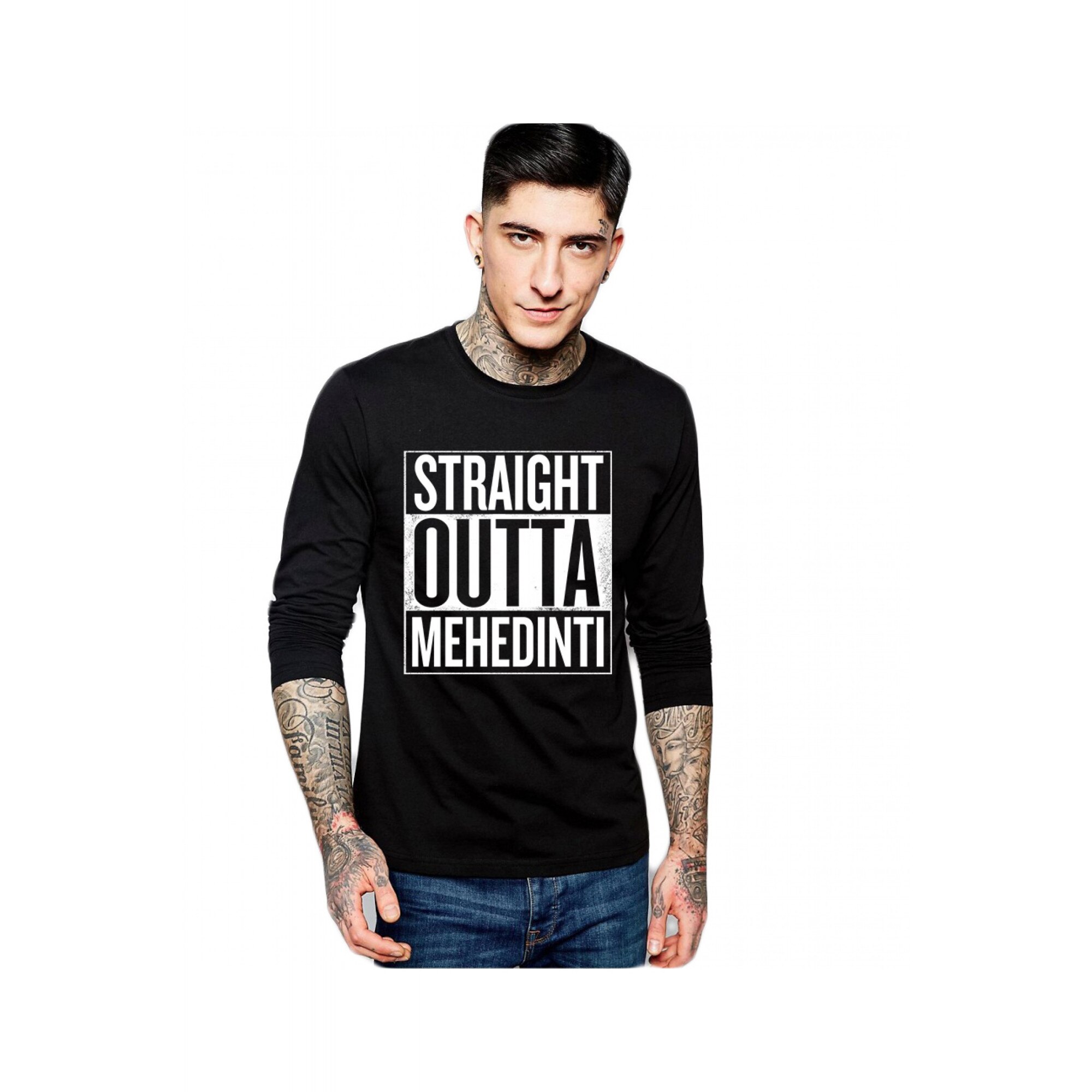 Bluza barbati neagra - Straight Outta Mehedinti, 2XL