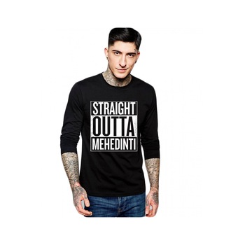 Bluza barbati neagra - Straight Outta Mehedinti, 2XL Bluza barbati neagra - Straight Outta Mehedinti, 2XL