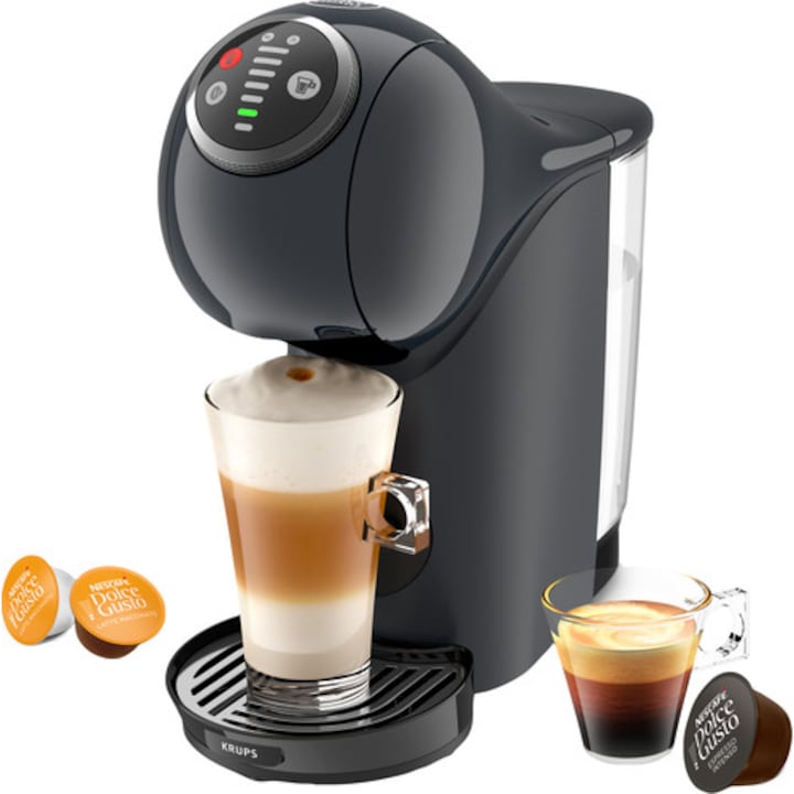 Krups KP340B10 Nescafé® Dolce Gusto® Genio S Plus Kapszulás kávéfőző, 1500W, 15 bar, szürke
