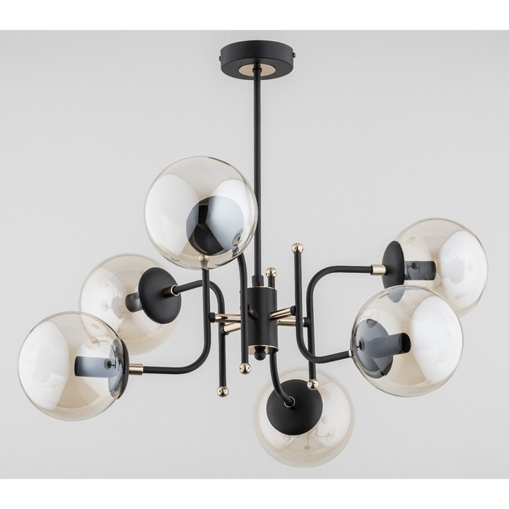 Полилей, Alfa, Метал, E14, Черен/Златен