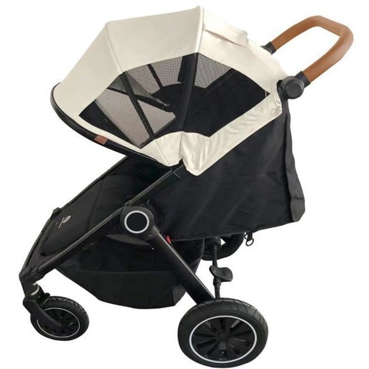 Parasolar carucior, Petit&Mars, Poliester, Crem