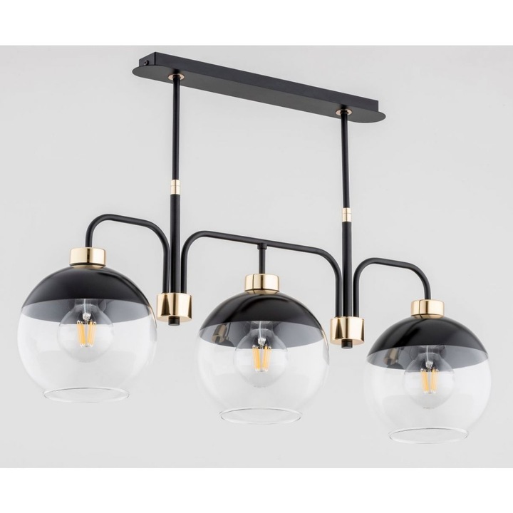 Полилей, Alfa, Метал, E27, Черен/Сребрист