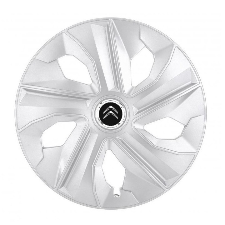Set 4 Capace Roti, potrivite jantelor de R16, pentru Citroen, model luna cromat