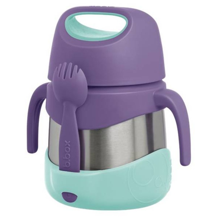 Recipient alimente pentru copii, B.BOX, 335 ml, Mov/Turcoaz