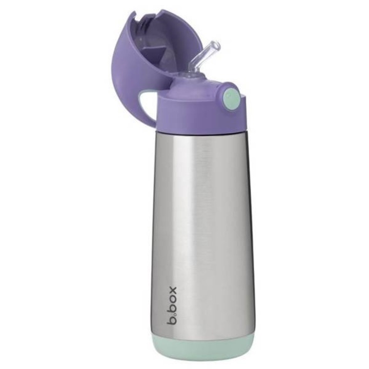 Бутилка за вода, B.BOX, 500 ml, сиво/лилаво