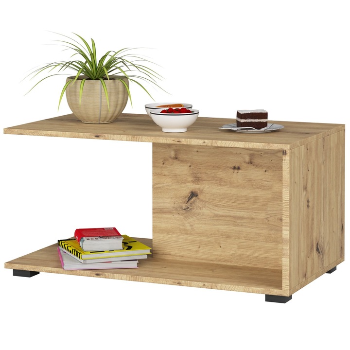 Masuta de cafea, Akord Furniture Factory, PAL, 90.1 x 50.4 x 44.5 cm, Stejar sonoma