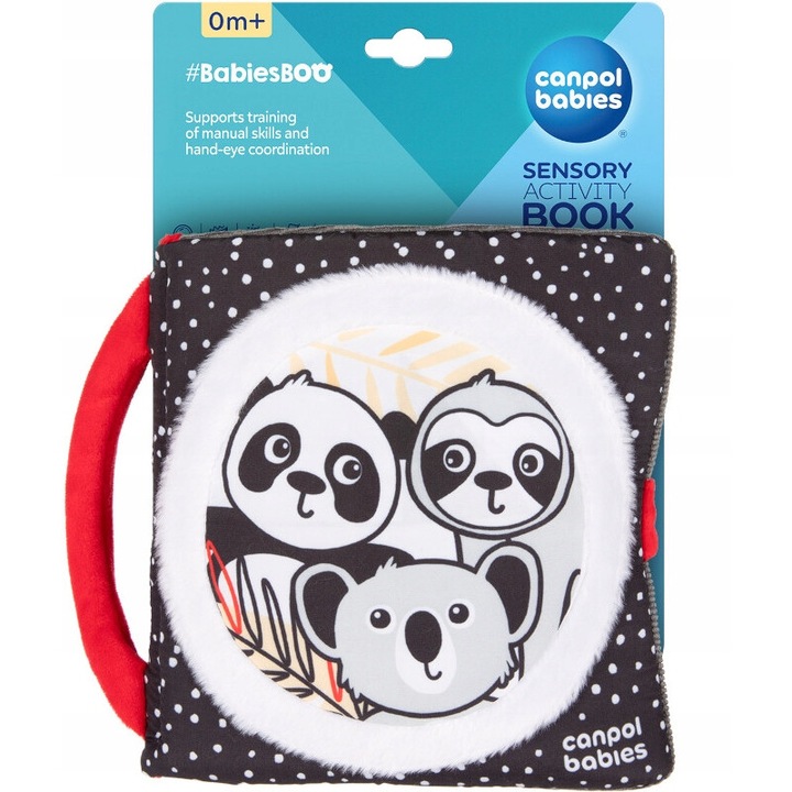 Carte pentru dezvoltare senzoriala BabiesBoo, Canpol Babies, Material textil, Multicolor, 0+
