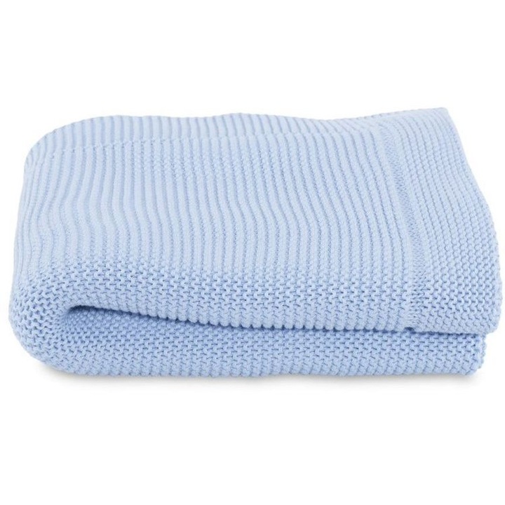 Бебешко плетено одеяло Chicco, Ocean Knit, Blue