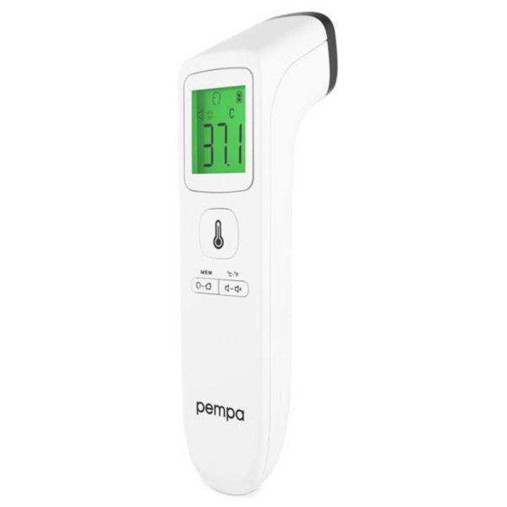 Érintésmentes hőmérő, Pempa, LCD, Fehér