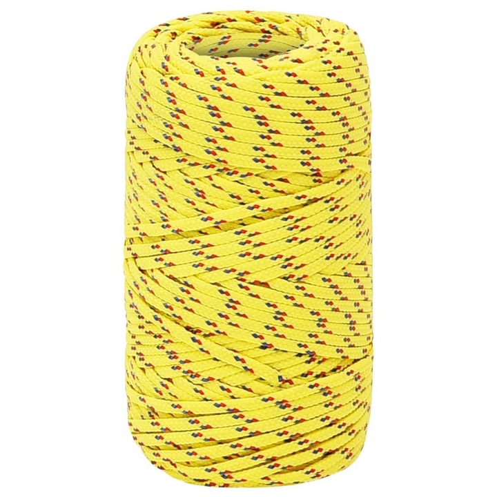 vidaXL sárga polipropilén hajókötél 2 mm 250 m 152585