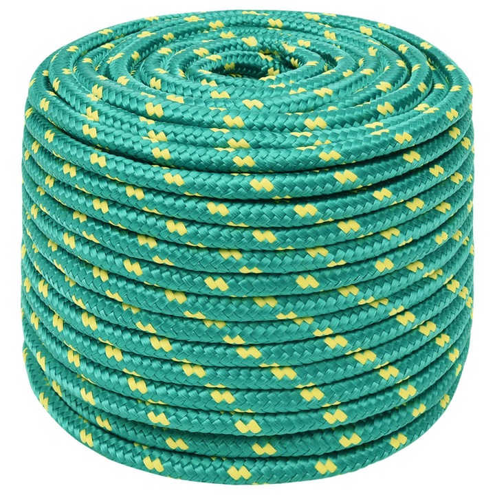 vidaXL zöld polipropilén hajókötél 14 mm 50 m 152728