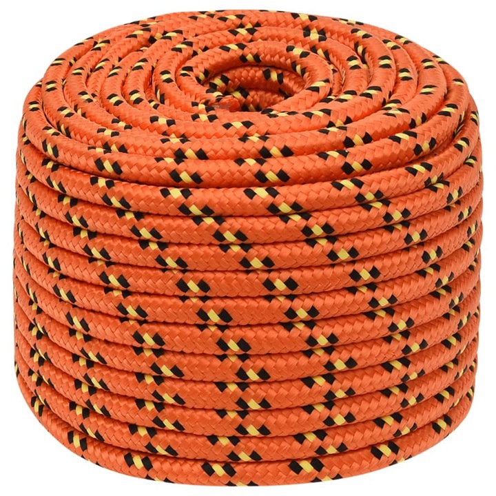 vidaXL narancssárga polipropilén hajókötél 12 mm 50 m 152671