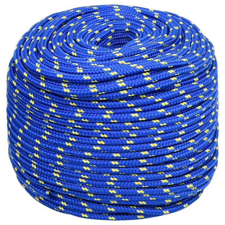 vidaXL kék polipropilén hajókötél 10 mm 100 m 152455