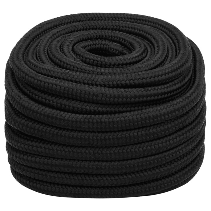 vidaXL teljesen fekete polipropilén hajókötél 20 mm 25 m 152526