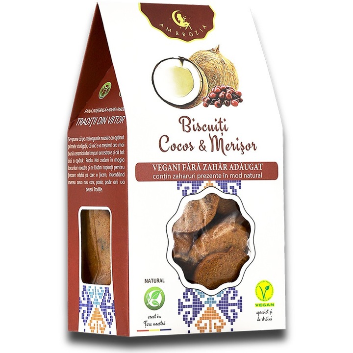 Biscuiti cocos si merisor, 130g