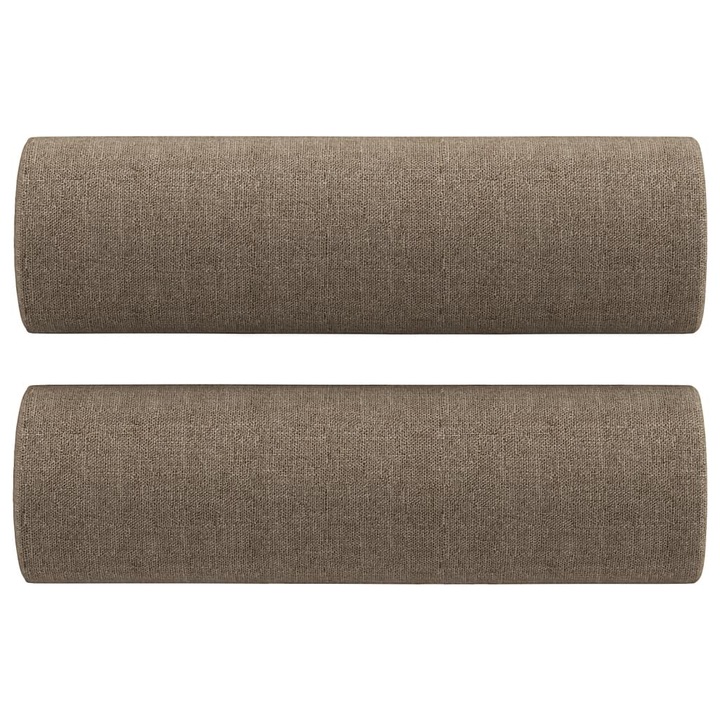 vidaXL 2 db tópszínű szövet díszpárna Ø15x50 cm 349508